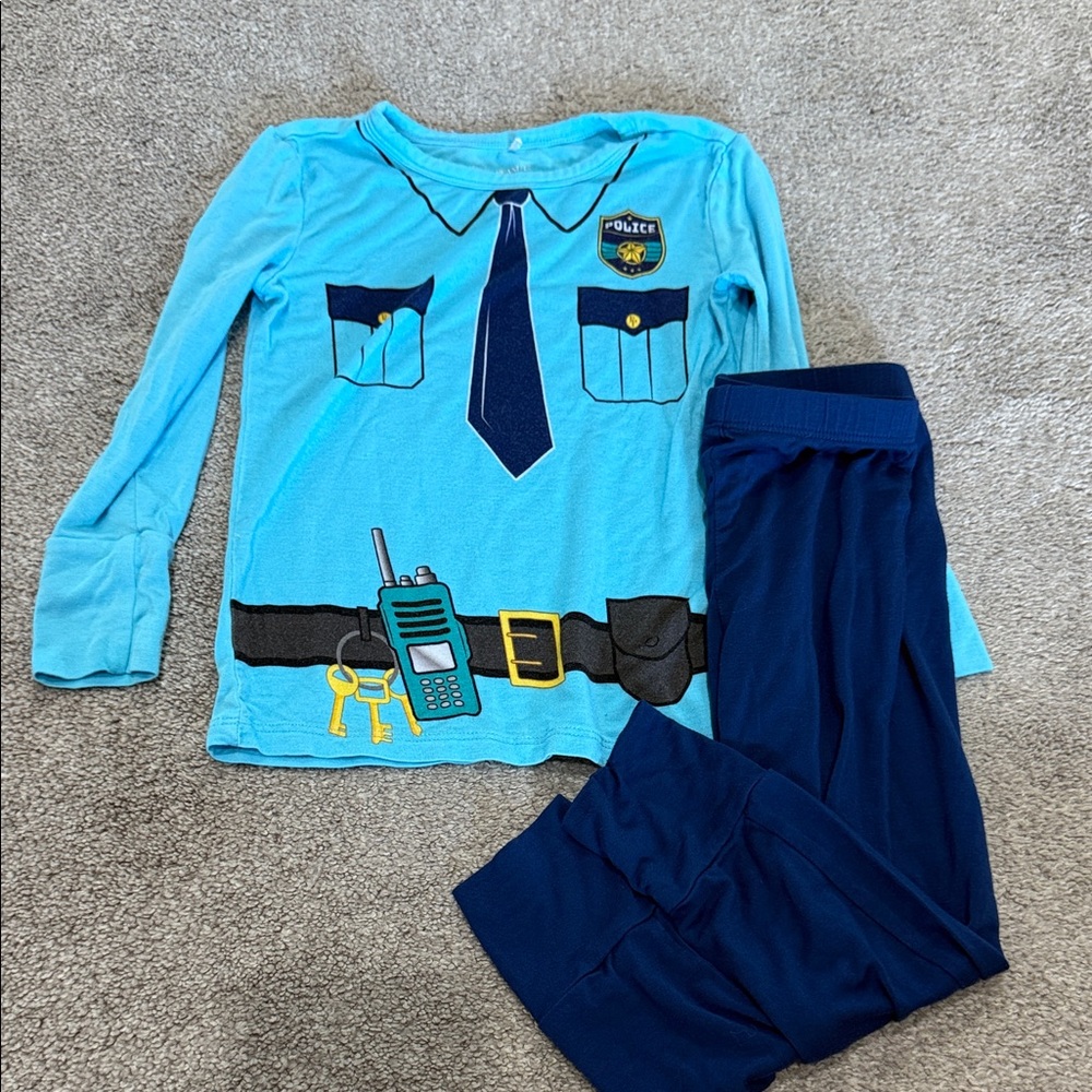 Posh Peanut size 3/4 Blue Police Officer Kids Pajamas